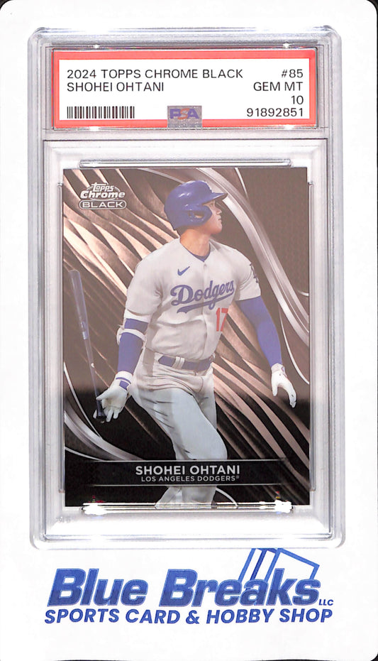 2024 Topps Chrome Black - Shohei Ohtani - Baseball - Los Angeles Dodgers - # 85 - PSA 10