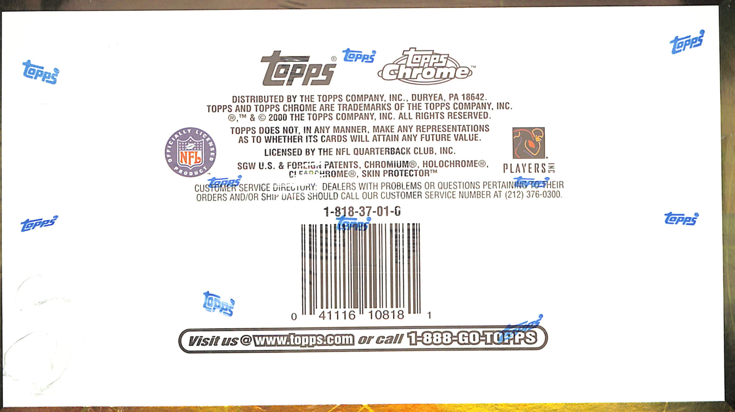 2000 Topps Chrome NFL Football Cards - Sealed Wax
