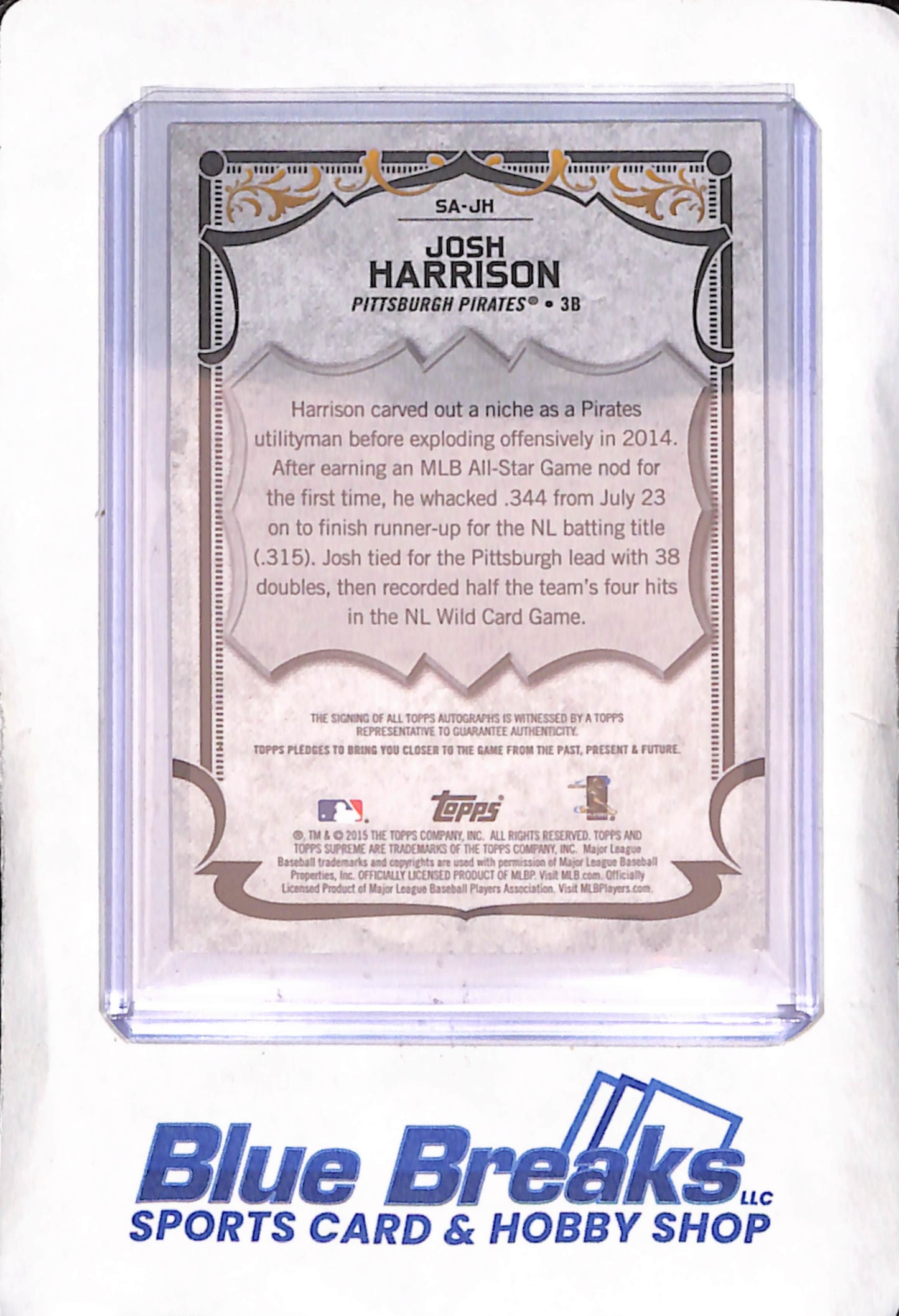 2015 Topps Supreme - Josh Harrison - Autograph - Pittsburgh Pirates - Baseball - #SA-JH