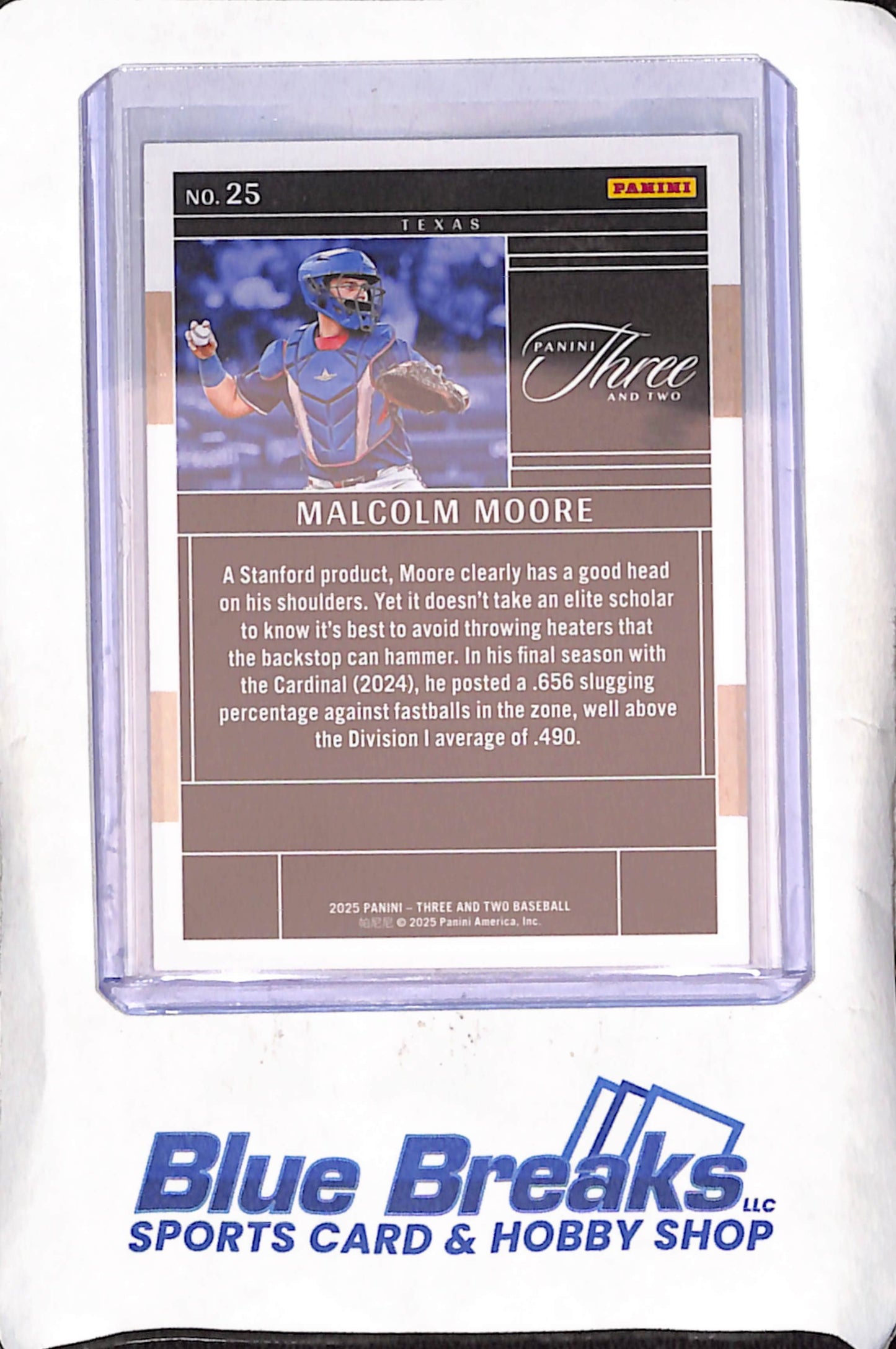 2025 Panini Three and Two - Malcolm Moore - 2/8 - Texas Rangers - Baseball - #25