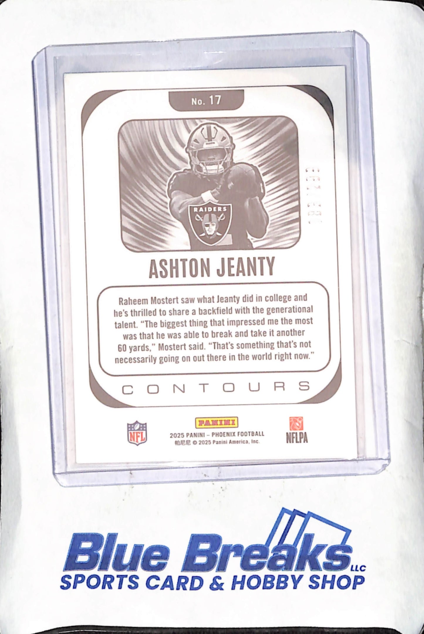 2025 Panini Phoenix - Ashton Jeanty - Contours - 183/299 - Las Vegas Raiders - Football - #17