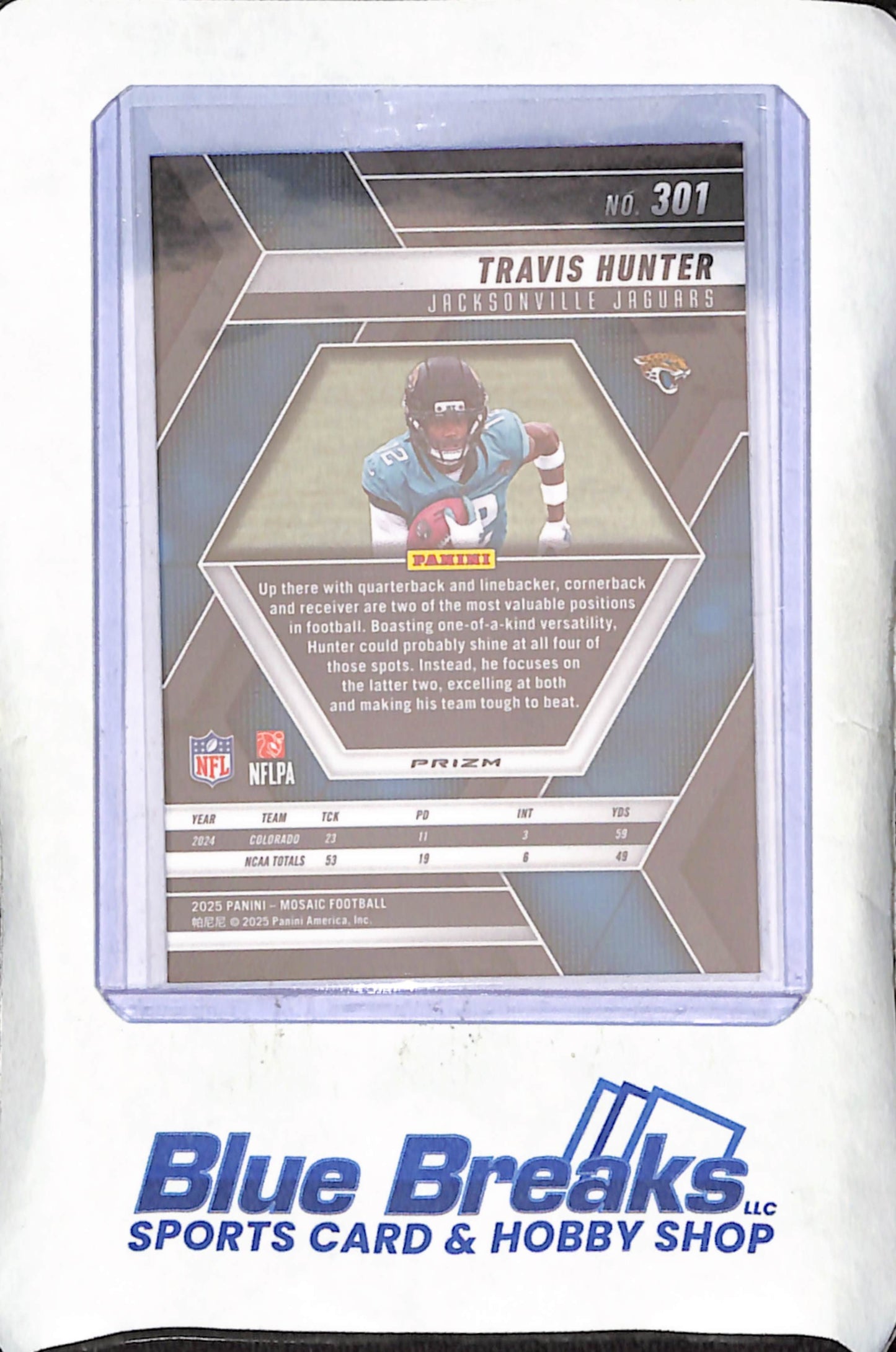 2025 Panini Mosaic - Travis Hunter - RC - Green - Jacksonville Jaguars - Football - #301
