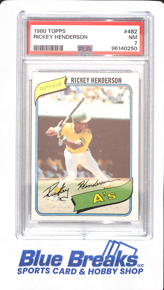 1980 Topps - Rickey Henderson - Rookie - Baseball - PSA 7 -  #482 - Oakland Athletics