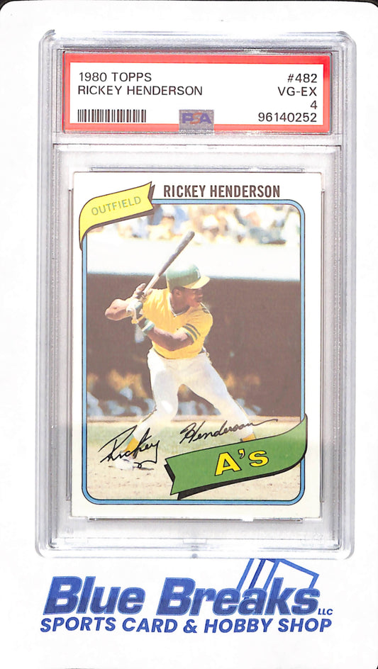 1980 Topps - Rickey Henderson - Rookie - Baseball - PSA 4 -  #482 - Oakland Athletics
