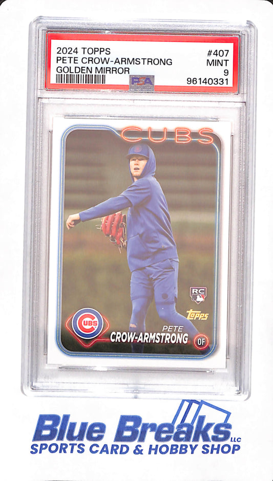 2024 Topps - Pete Crow-Armstrong - Baseball - Chicago Cubs - # 407 - Golden Mirror - PSA 9
