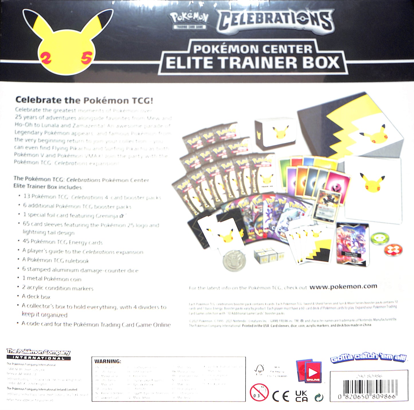 Celebrations Pokemon Center Elite Trainer Box (Exclusive) - Celebrations (CLB) - Sealed Wax