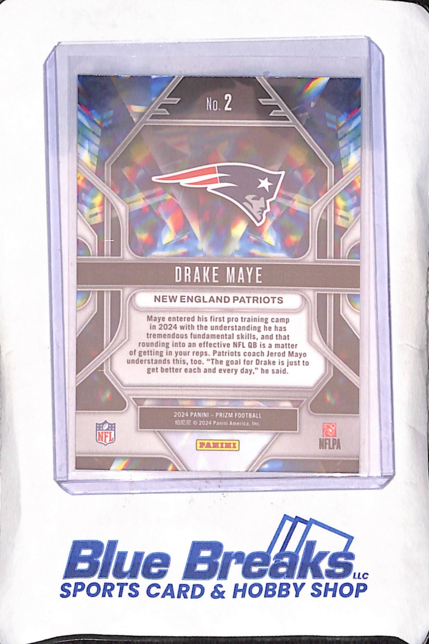 2024 Panini Prizm - Drake Maye - Prizmatic - RC - New England Patriots - Football - #2