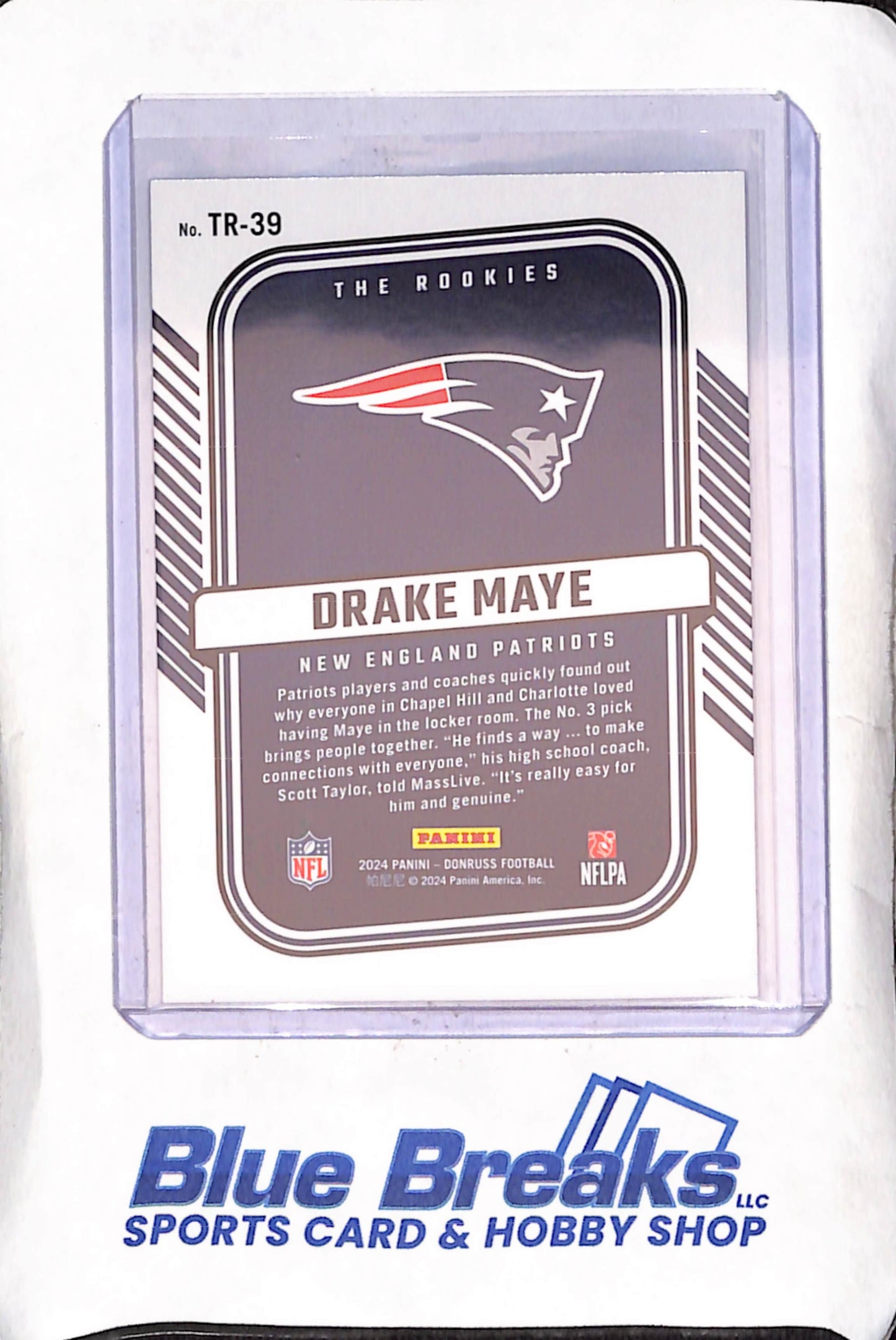 2024 Panini Donruss - Drake Maye 0 The Rookies - New England Patriots - Football - #TR-39