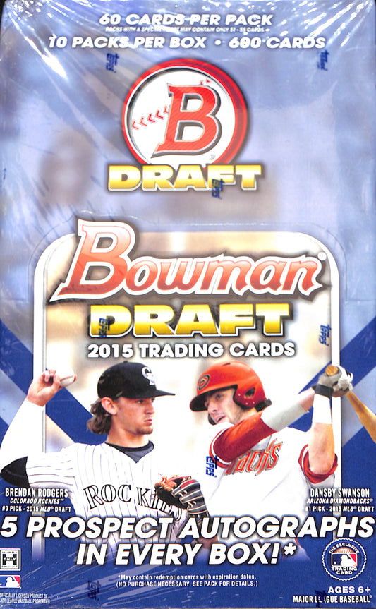 2015 Bowman Draft Baseball Super Jumbo Box - Sealed Wax