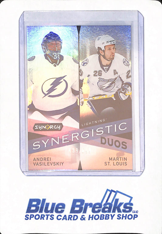 2022-23 Upper Deck - Synergy - Andrei Vasilevskiy - Martin St Louis - Ice Hockey - Tampa Bay Lightning - 439/699 - # SD-15