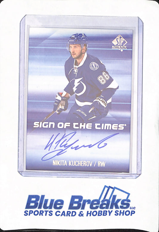 2015-16 Upper Deck - SP Authentic Hockey - Nikita Kucherov - Ice Hockey - Tampa Bay Lightning - # SOTT-NK - Sign of the Times - Autographed