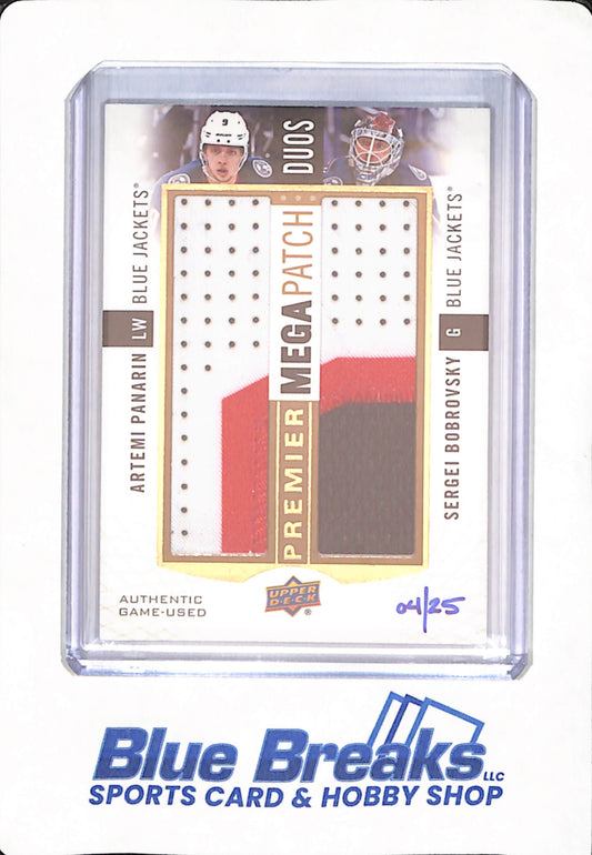 2017-18 Upper Deck Premier Hockey - Artemi Panarin - Sergei Bobrovsky - Ice Hockey - Columbus Blue Jackets - # PMP2-PB - Relic - 04/25