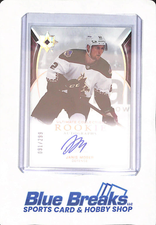 2021-22 Upper Deck - Ultimate Collection - Janis Moser - Ice Hockey - Arizona Coyotes - # 188 - Autographed - Rookie - 091/299