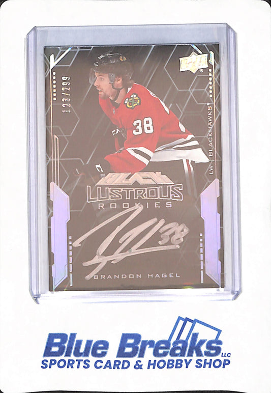 2020-21 Upper Deck - Black - Brandon Hagel - Ice Hockey - Chicago Blackhawks - # LS-BH - Autographed - Illustrious Rookies - 123/299