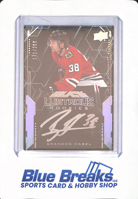 2020-21 Upper Deck - Black - Brandon Hagel - Ice Hockey - Chicago Blackhawks - # LS-BH - Autographed - Illustrious Rookies - 171/299