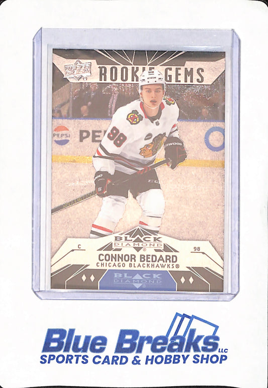 2023-24 Upper Deck - Extended Series - Connor Bedard - Ice Hockey - Chicago Blackhawks - # BD-44 - Rookie Gems - Black Diamond