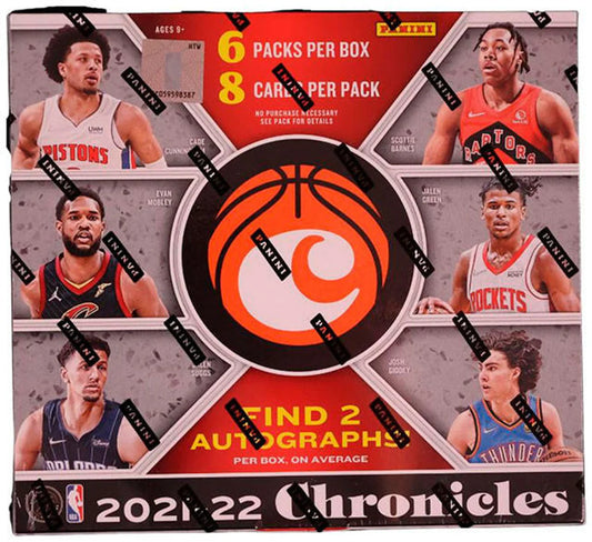 2021/22 CHRONICLES BASKETBALL HOBBY BOX - Sealed Wax