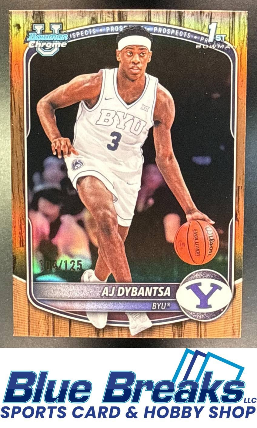 2025 Bowman AJ Dybantsa #BCP-1 Chrome Floorboard Refractor 104/125 1st Prospect BYU Cougars