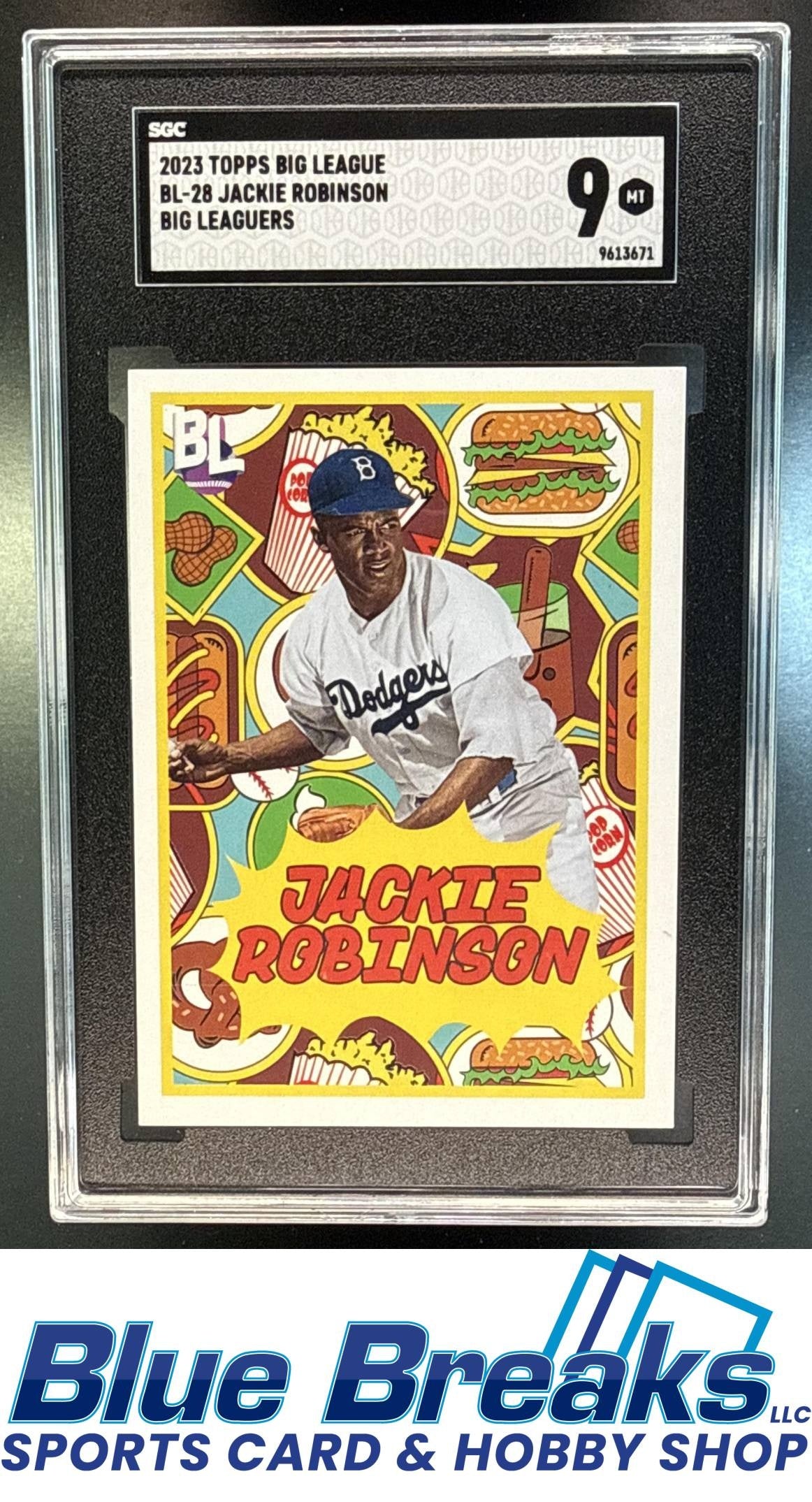 2023 Topps Big League Leaguers Jackie Robinson #BL-28 SGC 9 Brooklyn Dodgers / Los Angeles Dodgers
