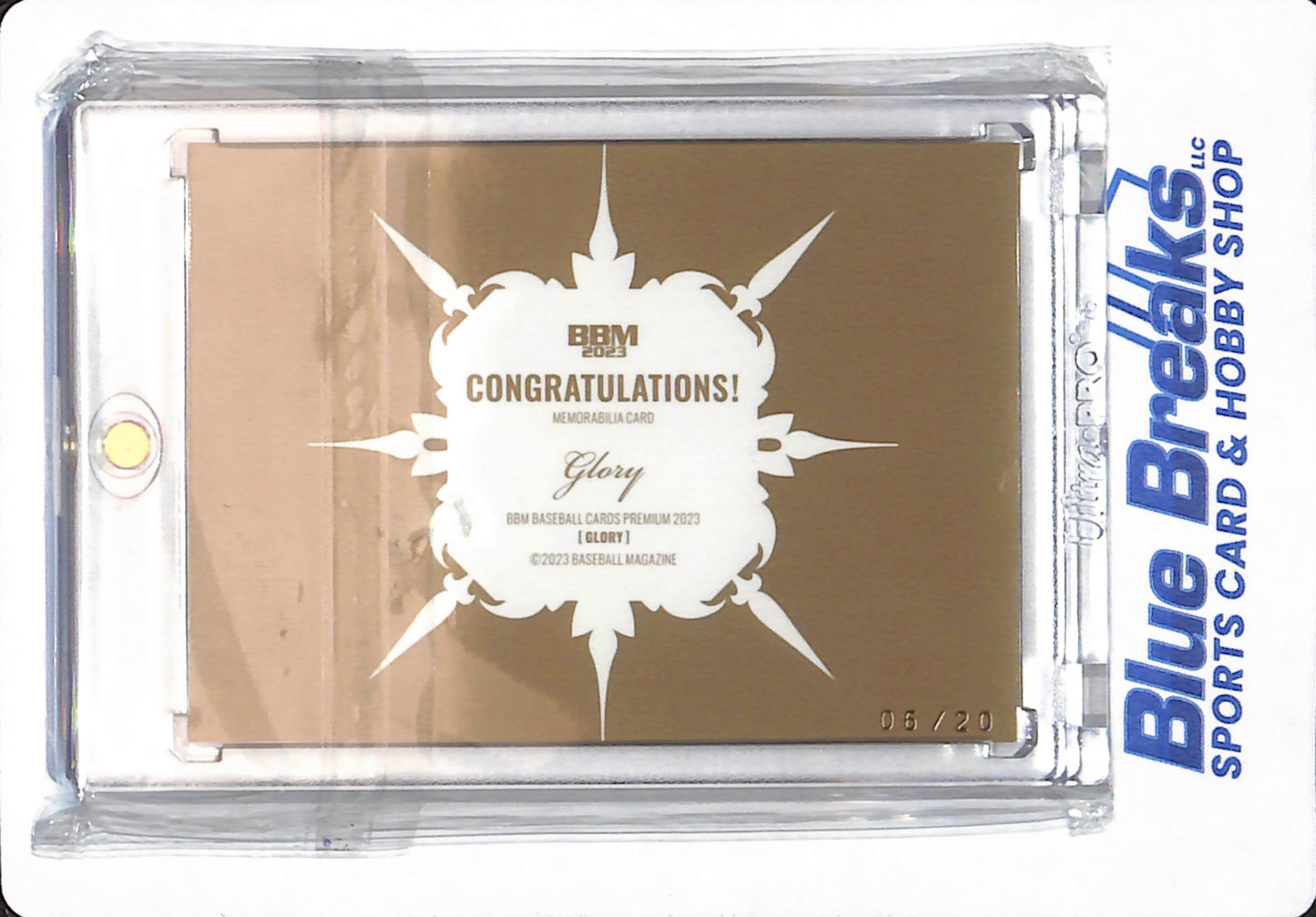 2023 BBM Premier Edition - Munetaka Murakami - # GLORY - Yakult Swallows - Triple Relic - 06/20