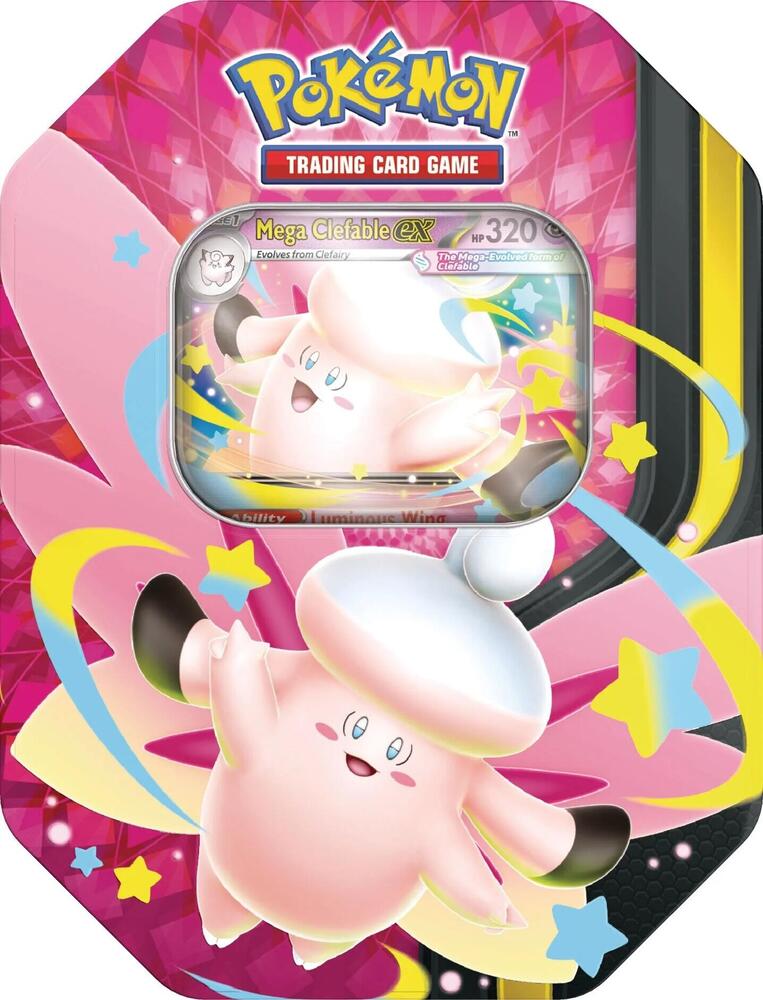 Pokemon - Mega Moonlit Tin - Mega Clefable ex - Sealed Wax