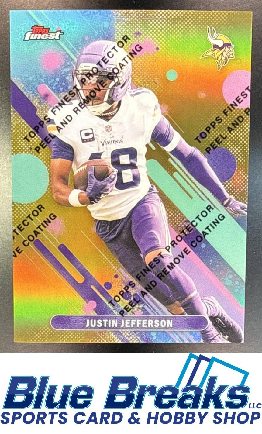 2025 Topps Finest Gold Refractor Justin Jefferson 32/50 #90 Minnesota Vikings