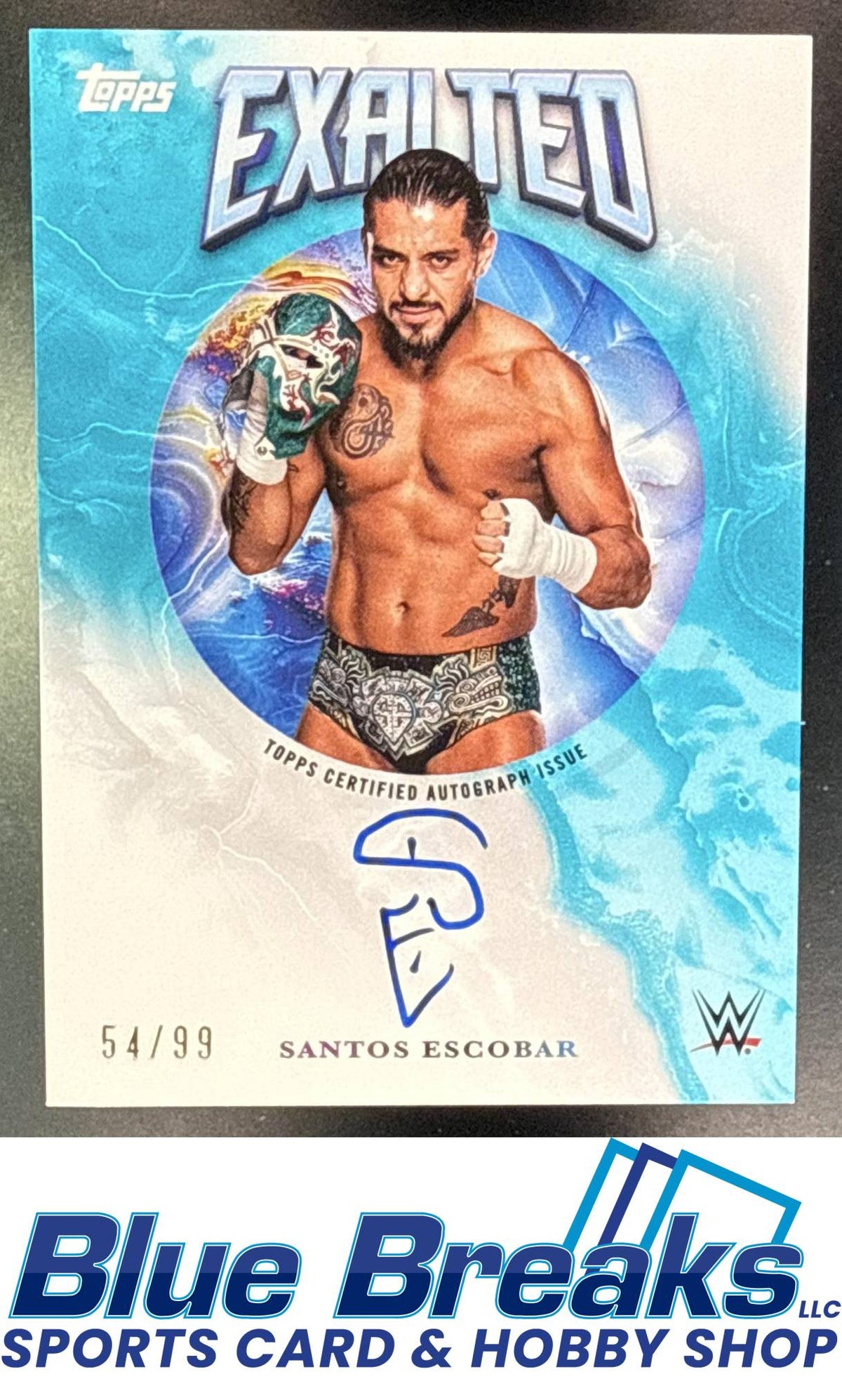 2025 Topps Exalted WWE Auto Aqua Santos Escobar 054/99 #EXA-SAN