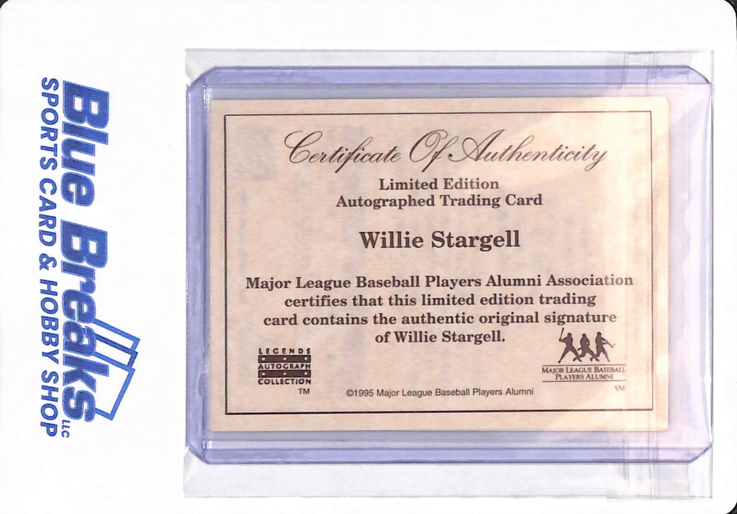 1995 Legends Autographs - Willie Stargell - Autographed