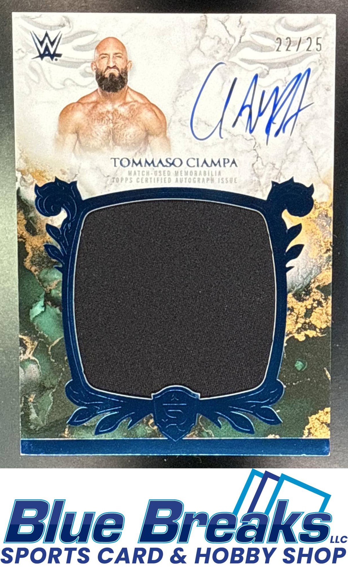 2025 Topps Royalty WWE Relic Auto Blue Tommaso Ciampa 22/25 #RYA-TCI