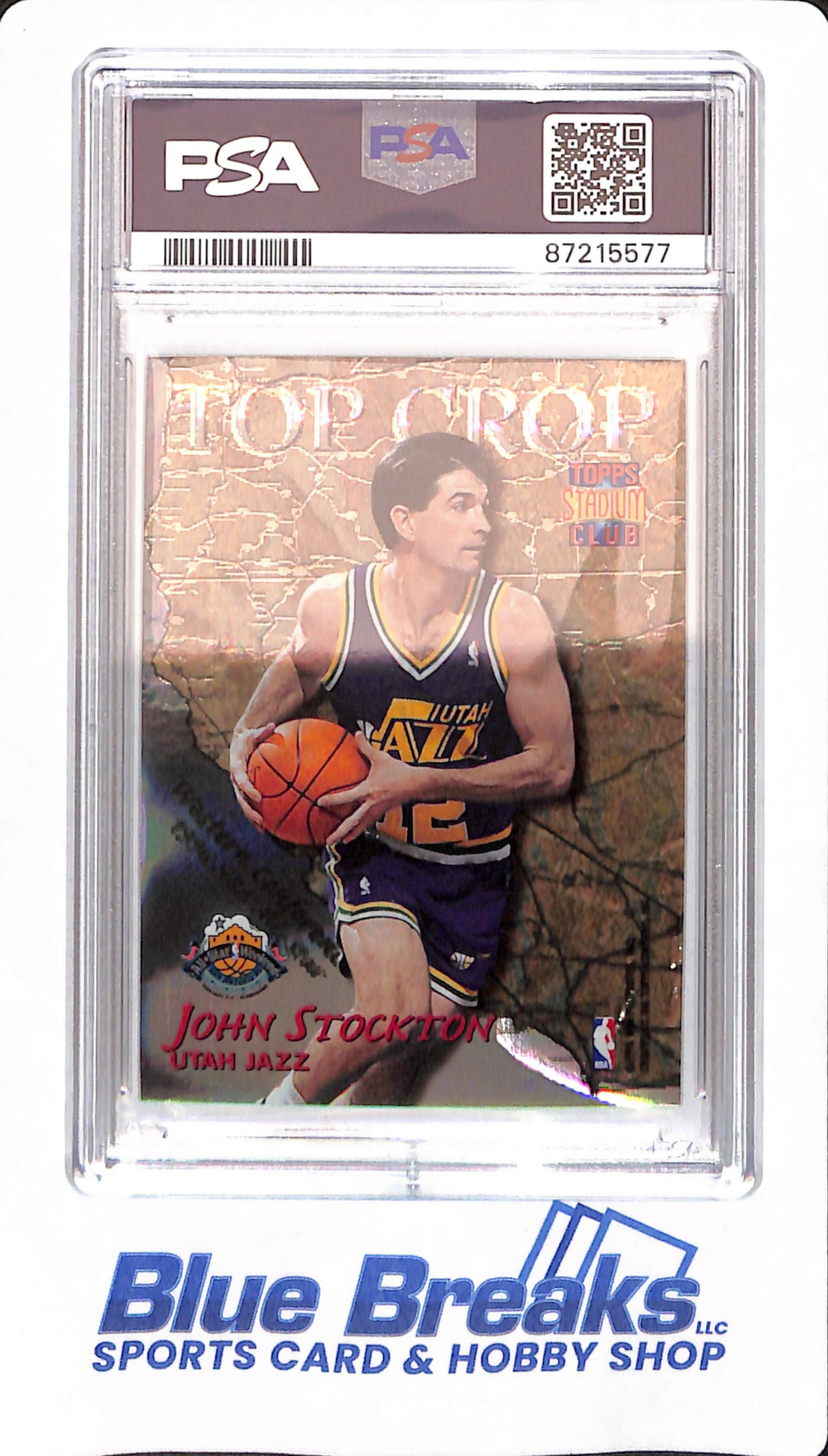 1996 Stadium Club - John Stockton / Terrell Brandon - Utah Jazz / Cleveland Cavaliers - Basketball - # TC10 - PSA 9 - Top Crop