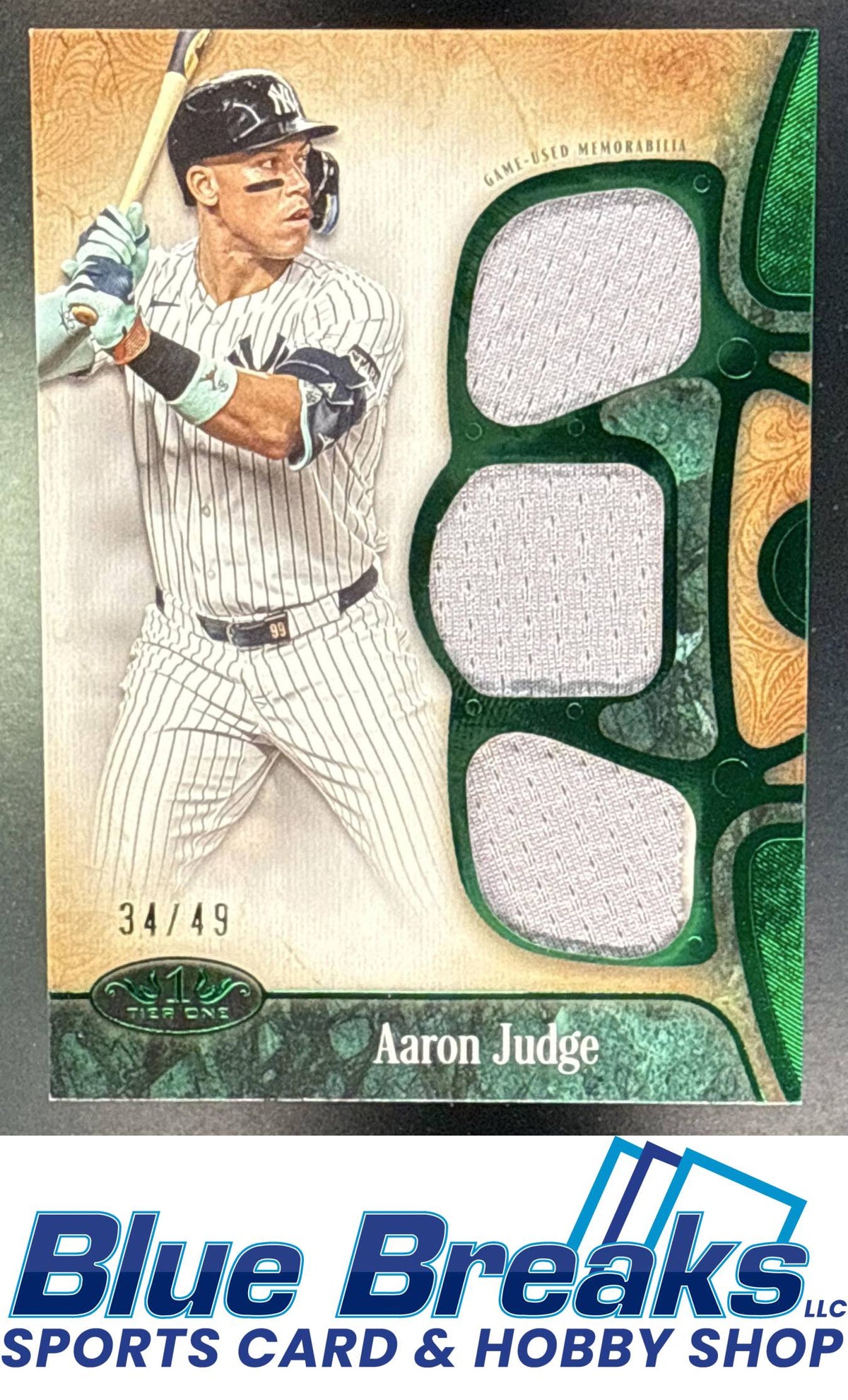2026 Topps Tier One Aaron Judge #T1R-AJ Relic Triple 34/49 New York Yankees