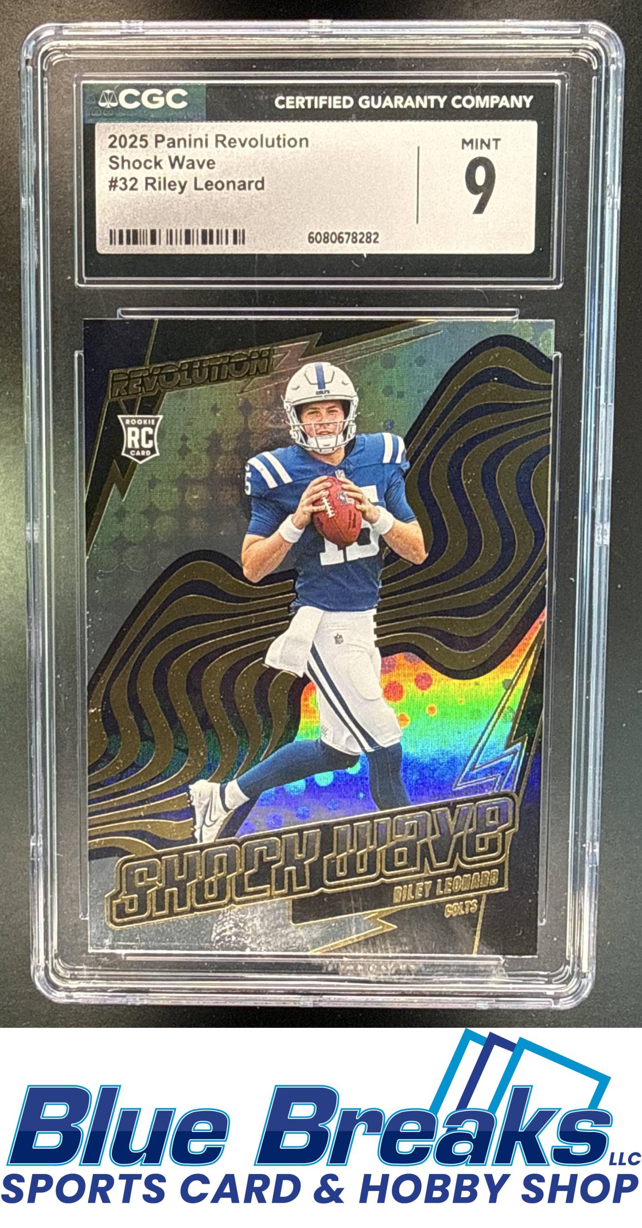 2025 Panini Revolution Shock Wave Riley Leonard RC #32 CGC 9 Indianapolis Colts