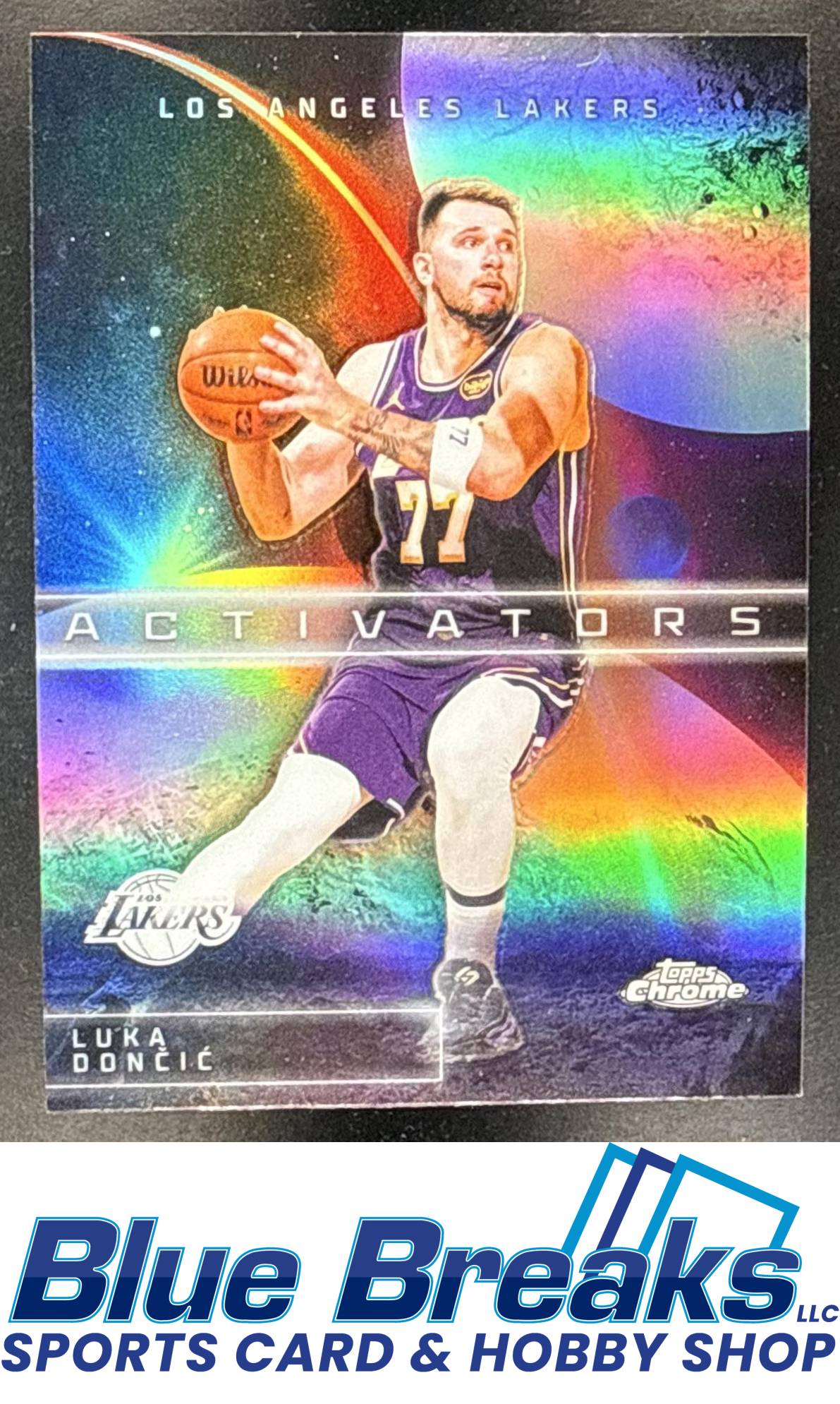 2025 Topps Chrome Update Luka Doncic #AC-20 Activators Refractor Los Angeles Lakers