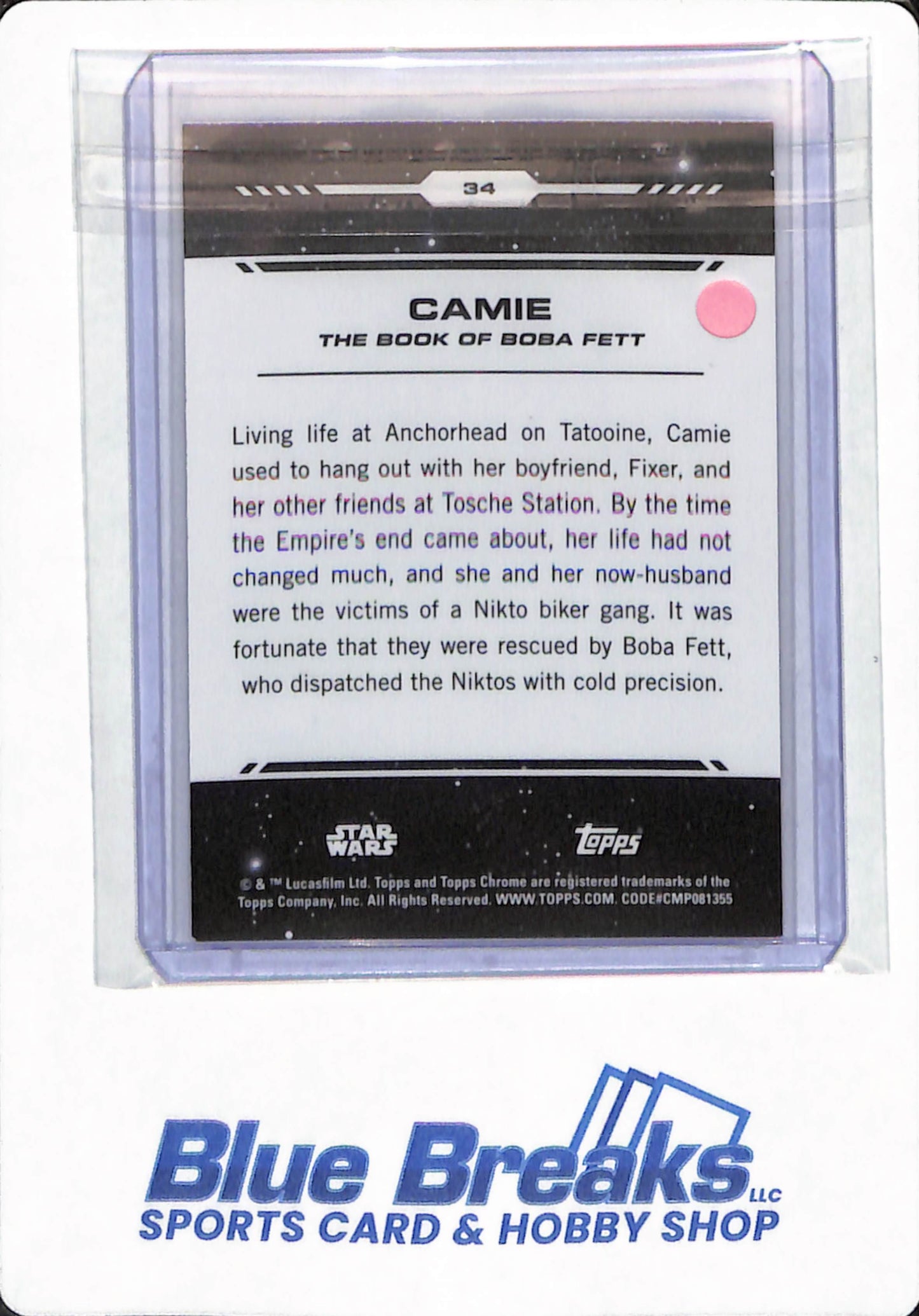 Topps Star Wars Chrome - Camie - #34 - Gold - Entertainment - 48/50