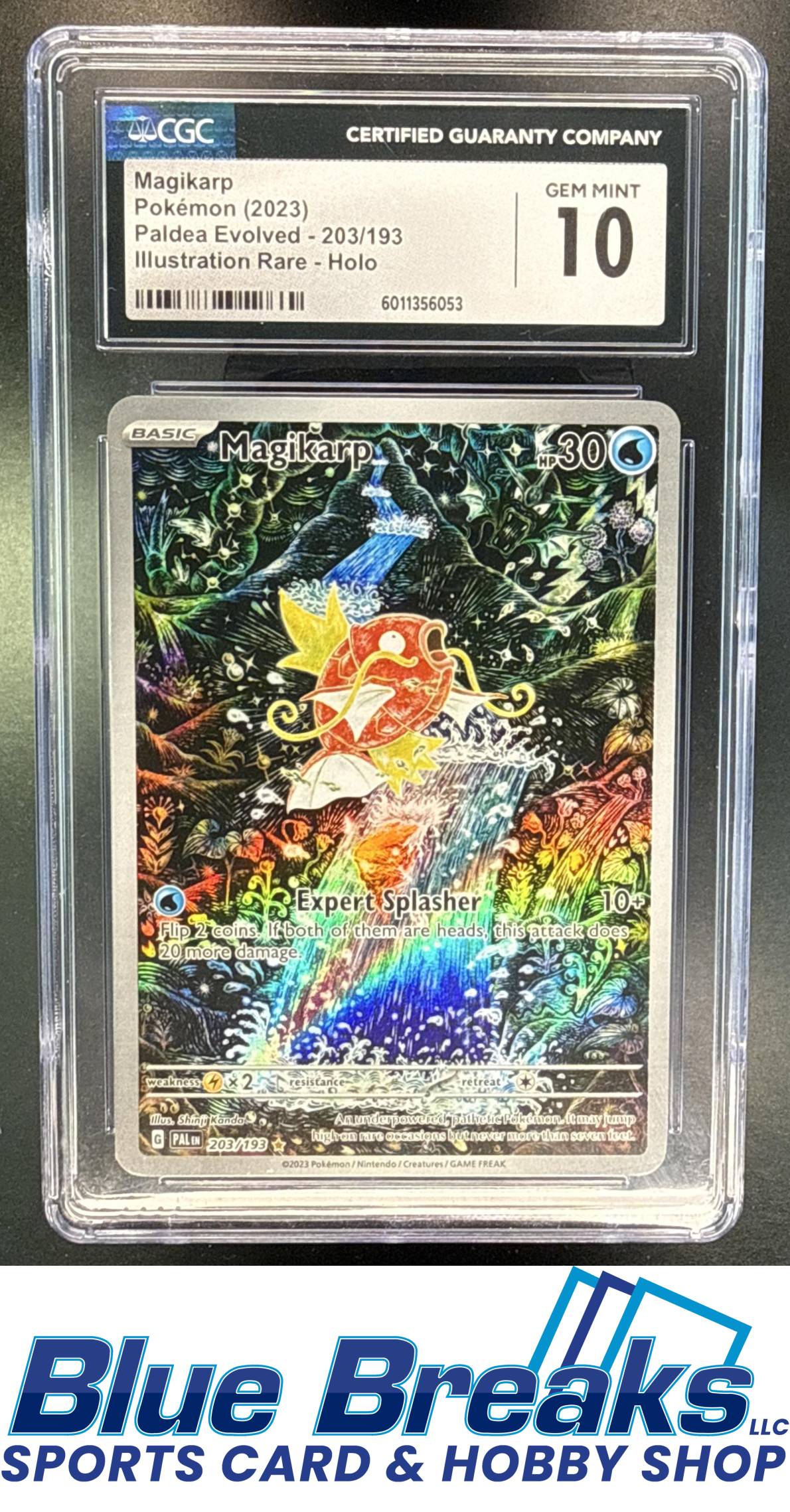 2023 Pokemon Scarlet & Violet Paldea Evolved Magikarp #203/193 Illustration Rare Holo CGC 10