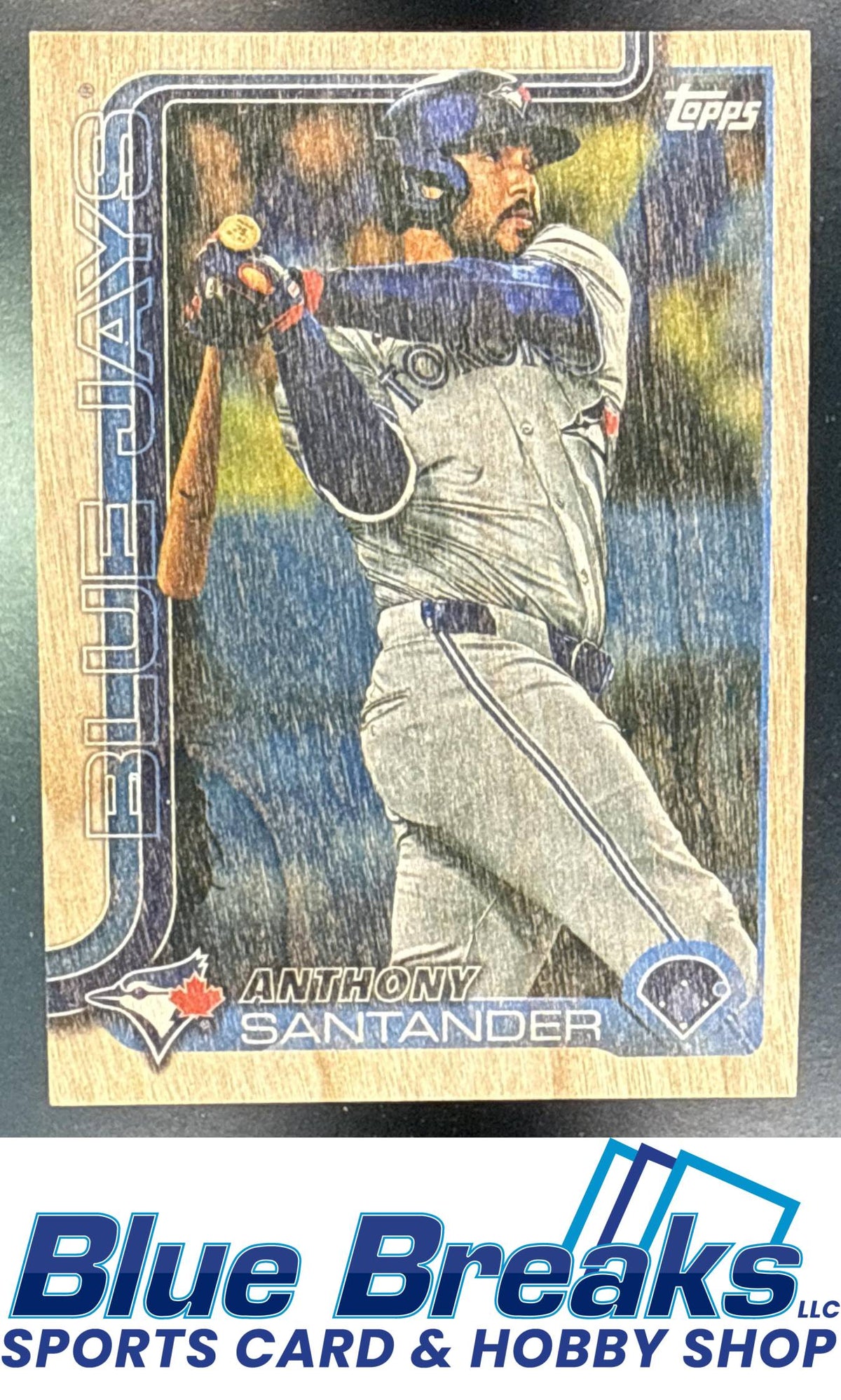 2025 Topps Series Two Wood Anthony Santander 13/25 #586 Toronto Blue Jays
