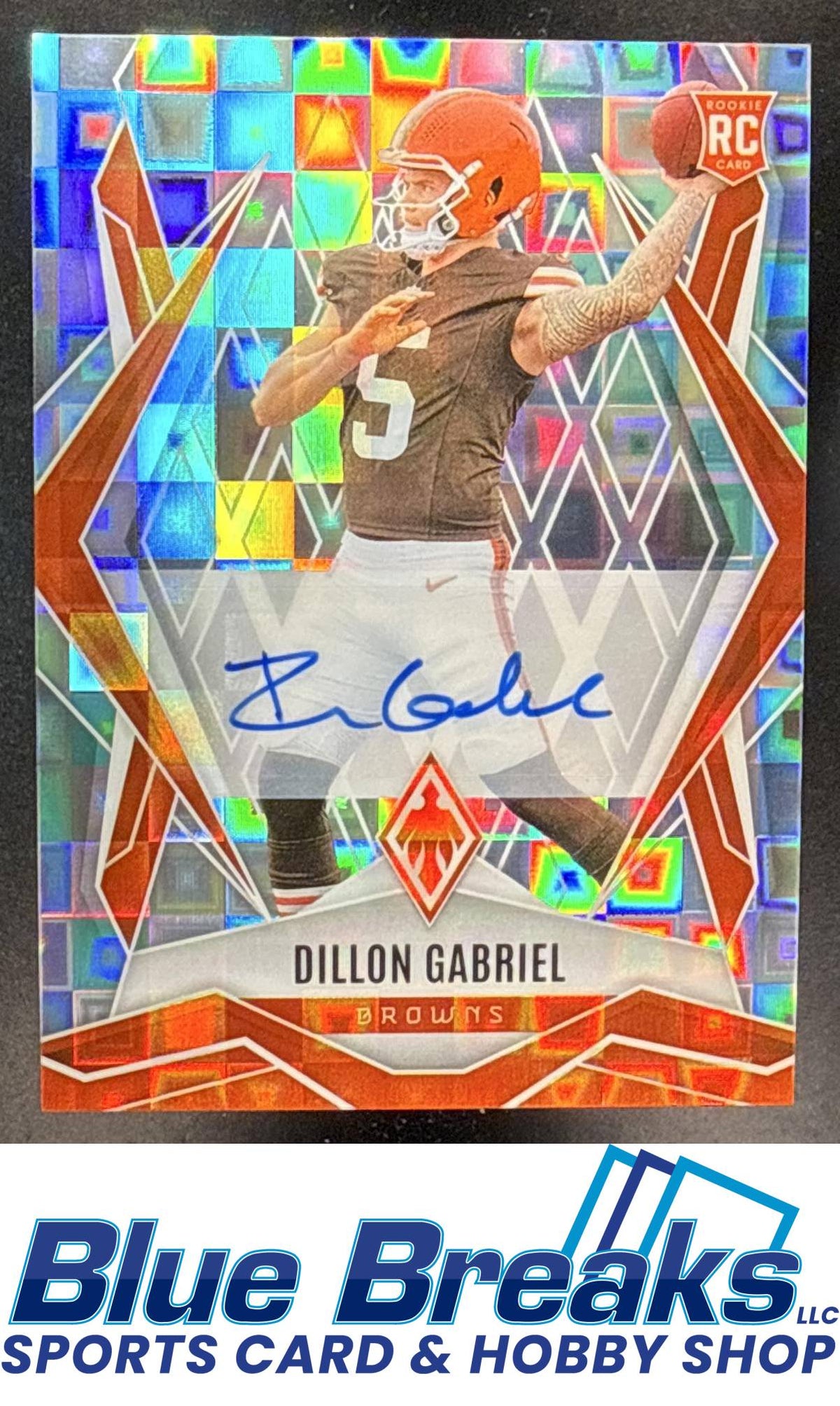 2025 Panini Phoenix Dillon Gabriel #175 Rookies Auto Silver Pandora Prizm RC Cleveland Browns