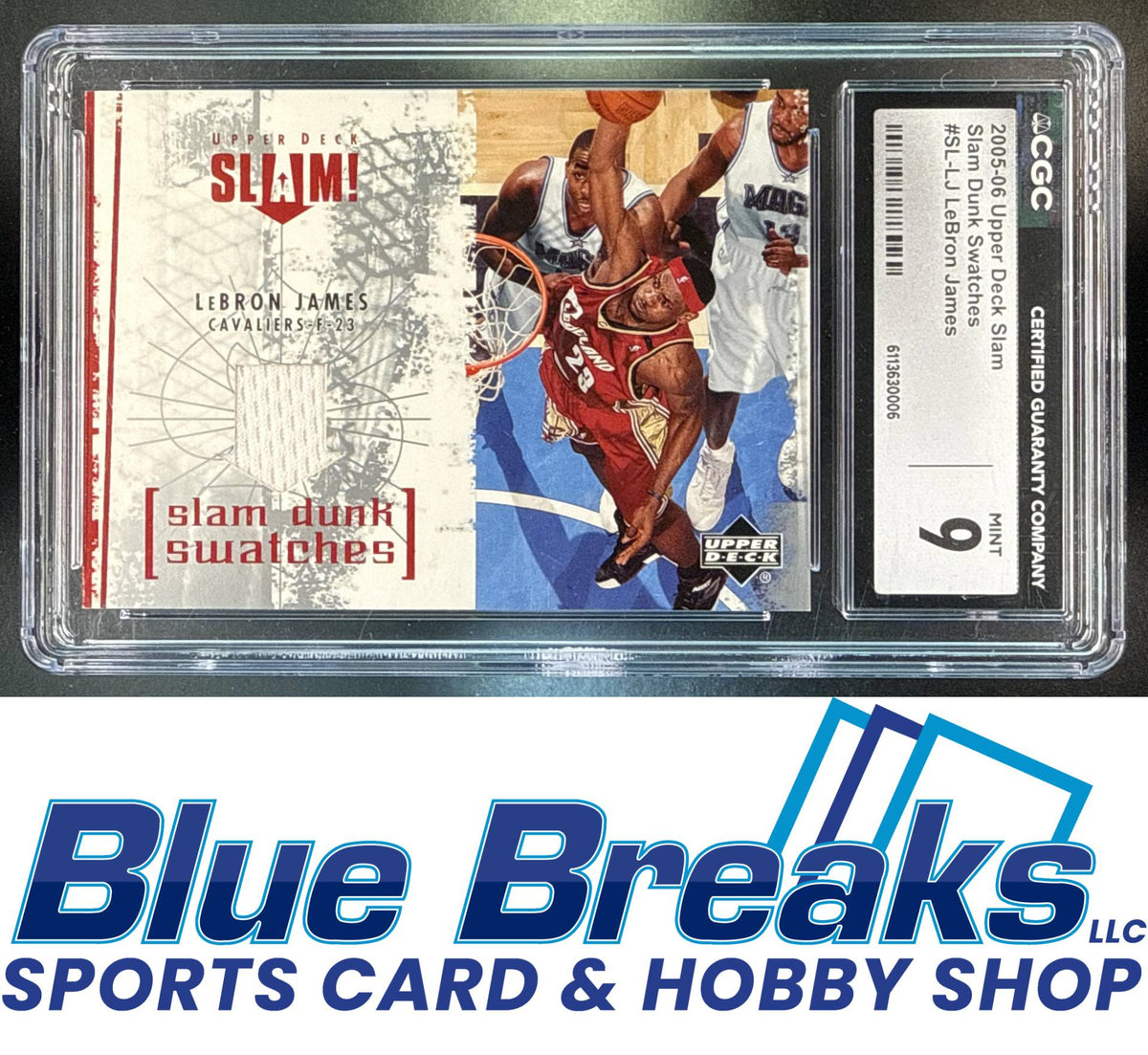 2005-06 Upper Deck Slam Dunk Swatches LeBron James #SL-LJ CGC 9 Cleveland Cavaliers