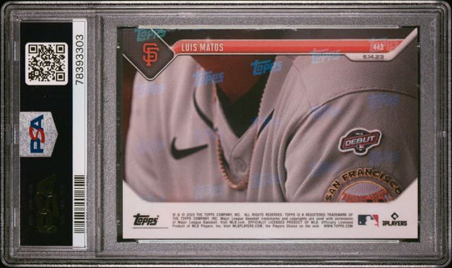 2023 Topps Now - Luis Matos - Call-Up - Luis Matos - #443 - PSA 9 - baseball - Giants
