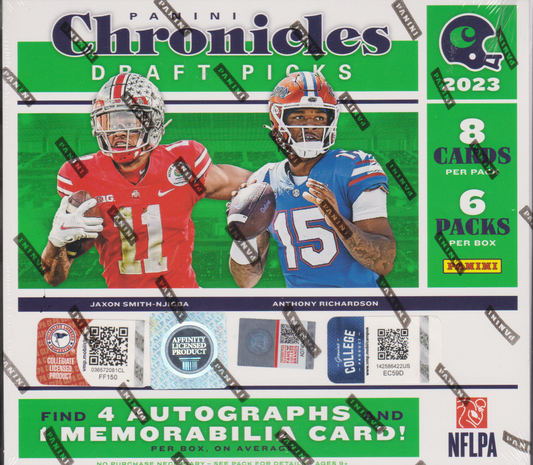 2023 Panini Chronicles Draft Picks Football Hobby Box - Sealed Wax