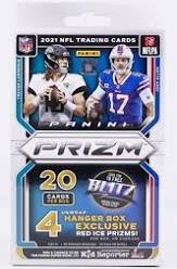 2021 Panini Prizm Football 20-Card Hanger Box (Red Ice Prizms)