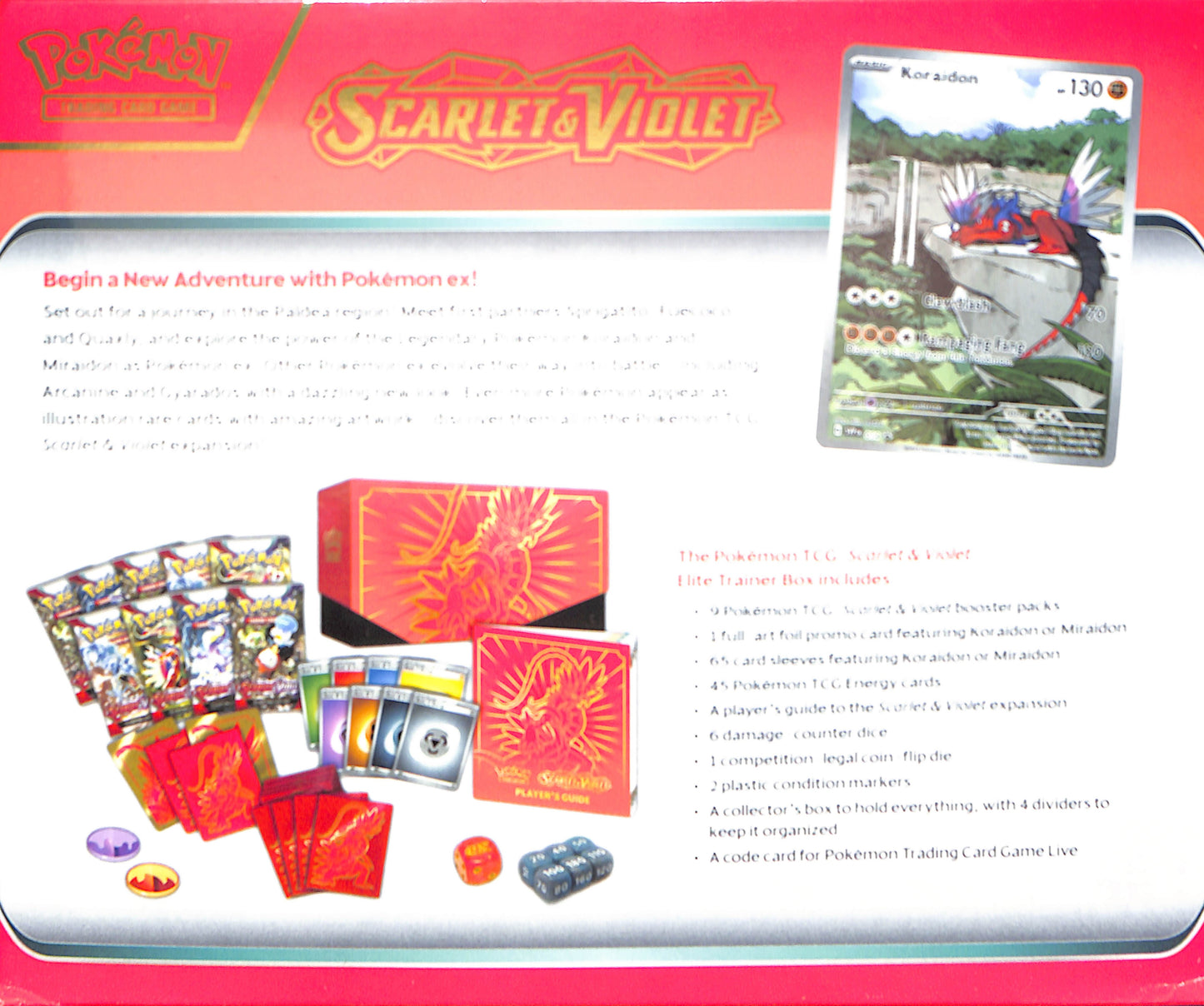 Scarlet & Violet Elite Trainer Box [Koraidon] - SV01 - Pokemon - Sealed Wax