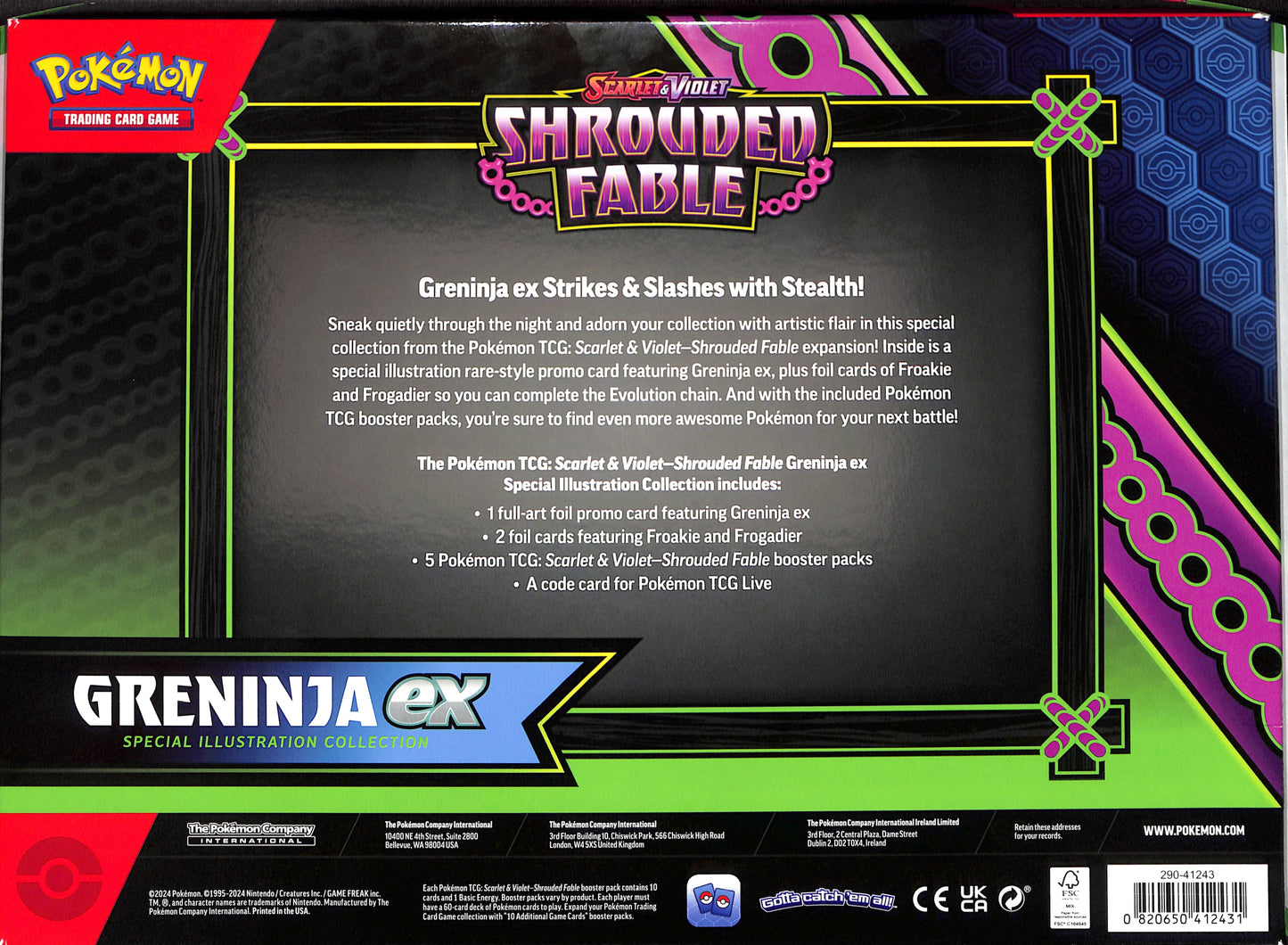Greninja ex Special Illustration Collection - SV: Shrouded Fable - Pokemon - Sealed Wax