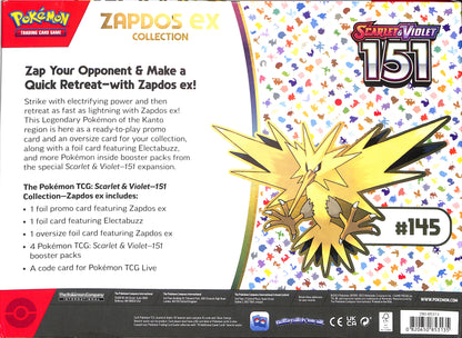 151: Zapdos ex Collection - SV: Scarlet & Violet 151 - Pokemon - Sealed Wax