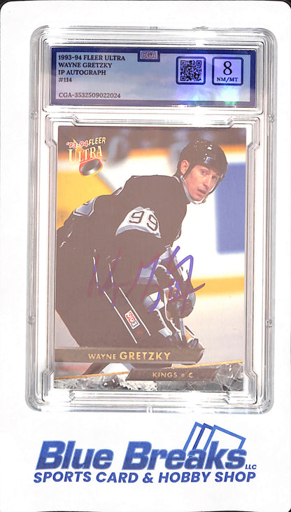 1993-94 Fleer Ultra - Wayne Gretzky - IP Autograph - # 114 - Ice Hockey - Los Angeles Kings