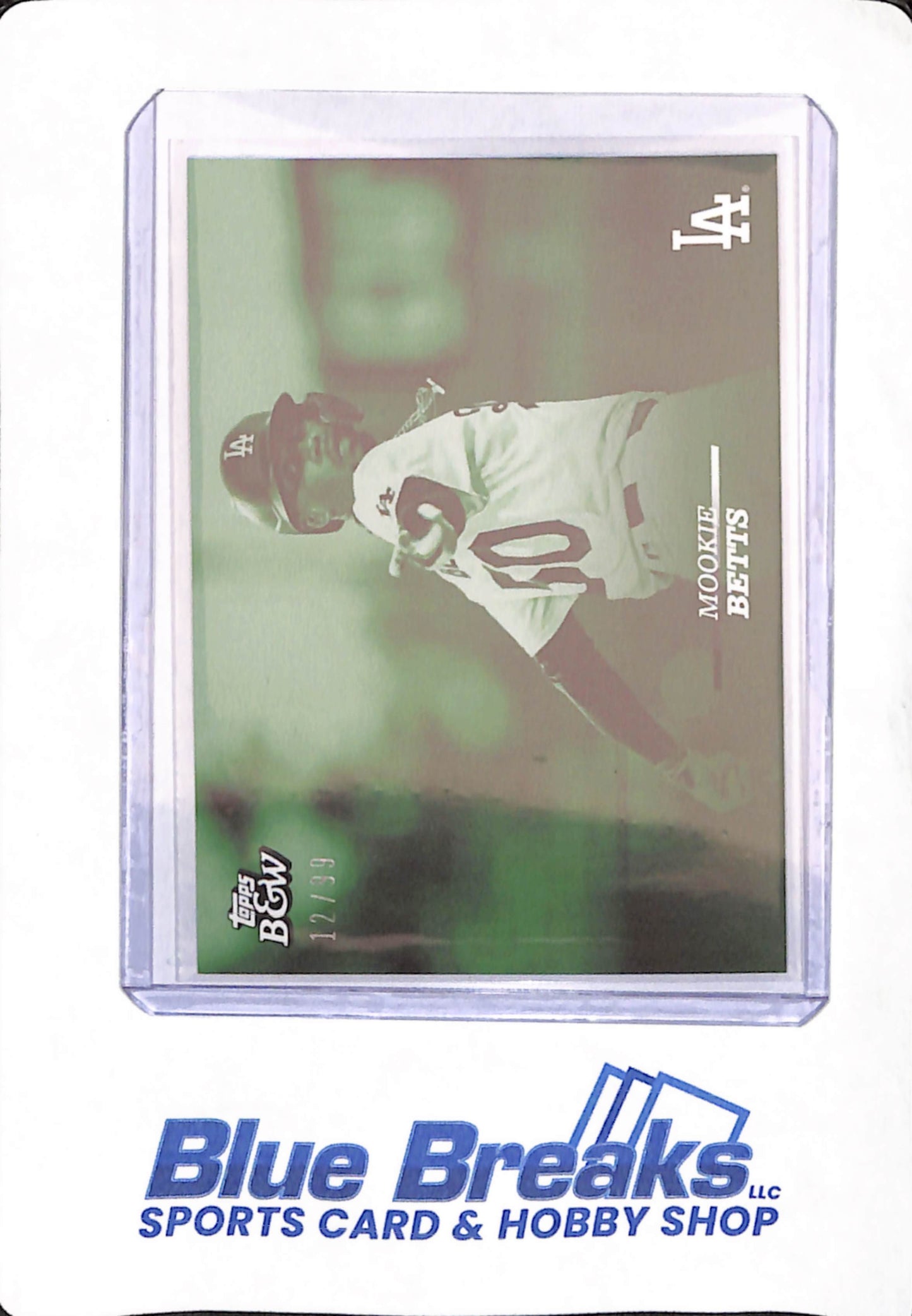 2024 Topps Black & White Baseball - Mookie Betts Green 12/99 - Los Angeles Dodgers #11