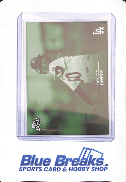 2024 Topps Black & White Baseball - Mookie Betts Green 12/99 - Los Angeles Dodgers #11