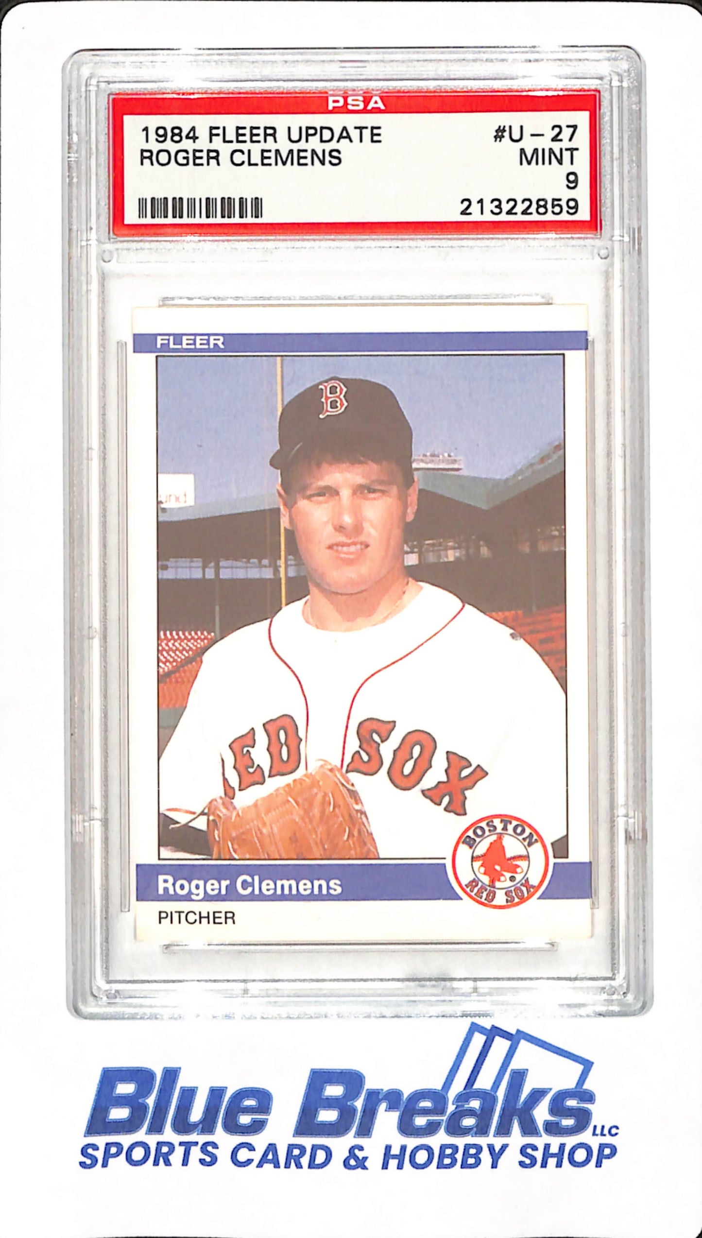 1984 Fleer Update - Roger Clemens - Baseball - Boston Red Sox - # U-27 - PSA 9