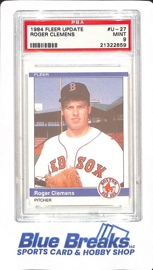 1984 Fleer Update - Roger Clemens - Baseball - Boston Red Sox - # U-27 - PSA 9