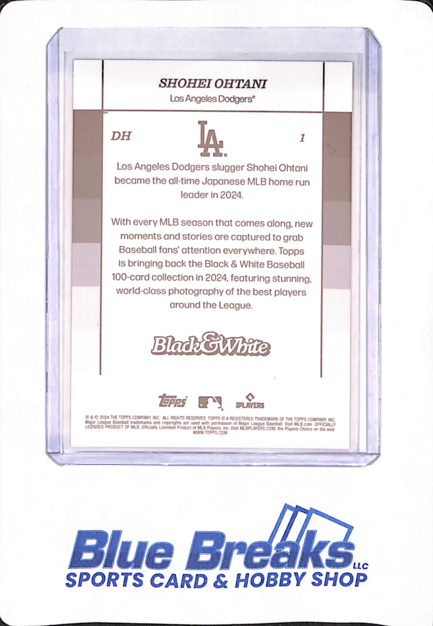 2024 Topps Black & White Baseball - Shohei Ohtani Green 14/99 - Los Angeles Dodgers #1